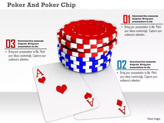 Stock Photo Playing Cards With Poker Chips PowerPoint Slide