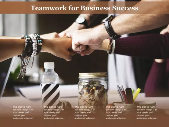 Teamwork For Business Success Ppt PowerPoint Presentation Outline Portfolio