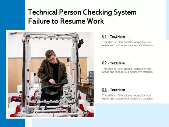 Technical Person Checking System Failure To Resume Work Ppt PowerPoint Presentation Gallery Icon PDF