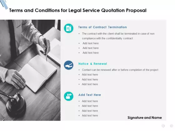 Terms And Conditions For Legal Service Quotation Proposal Ppt PowerPoint Presentation Pictures Slide Portrait