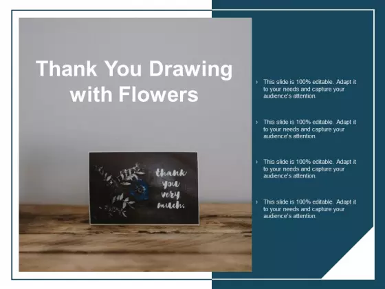Thank You Drawing With Flowers Ppt Powerpoint Presentation Icon Microsoft