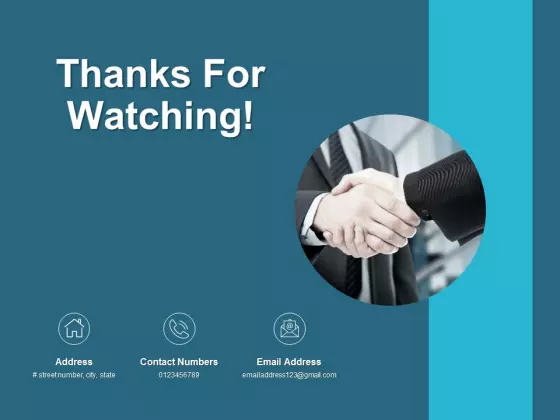 Thanks For Watching Business Branding Ppt PowerPoint Presentation Layouts Example