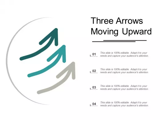 Three Arrows Moving Upward Ppt PowerPoint Presentation Pictures Backgrounds