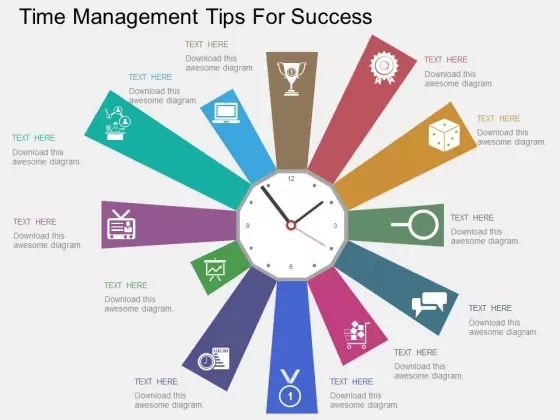 Time Management Tips For Success Powerpoint Templates