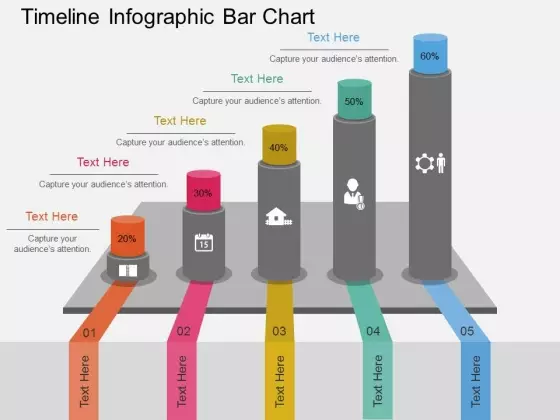 Timeline Infographic Bar Chart Powerpoint Template