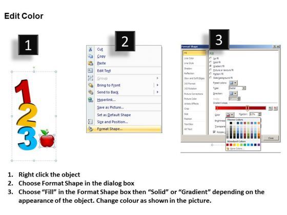 1 2 3 Education PowerPoint Clipart Graphics Slides