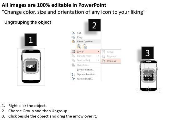 1 Graphic Processing Unit Gpu Icon In Mobile Phone Ppt Slides 1 Graphic Processing Unit Gpu Icon In Mobile Phone Ppt Slides