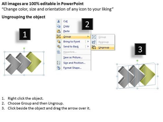 3d Arrow Representing Stages Of Process Ppt Flow Chart Production PowerPoint Slides Slide02