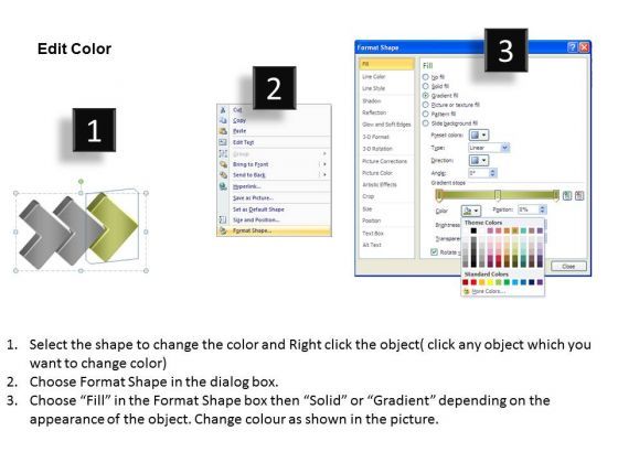 3d Arrow Representing Stages Of Process Ppt Flow Chart Production PowerPoint Slides Slide03