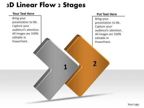 3d Linear Flow 2 Stages Ppt Network - 3d Linear Flow 2 Stages Ppt Network Mapping Freeware Powerpoint Slides 1 1 