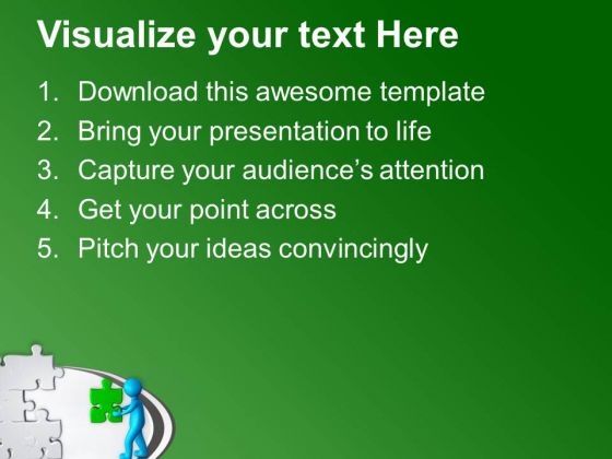 3d Man Building Puzzle PowerPoint Templates Ppt Backgrounds For Slides 0713 Slide02