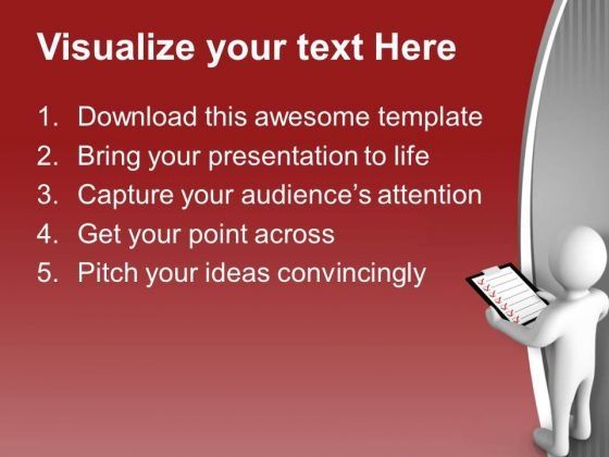 3d Man Holding Checklist PowerPoint Templates Ppt Backgrounds For Slides 0713 Slide02