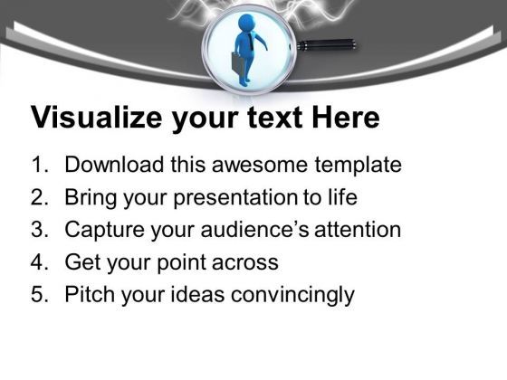 3d Man With A Magnifying PowerPoint Templates Ppt Backgrounds For Slides 0713 Slide03