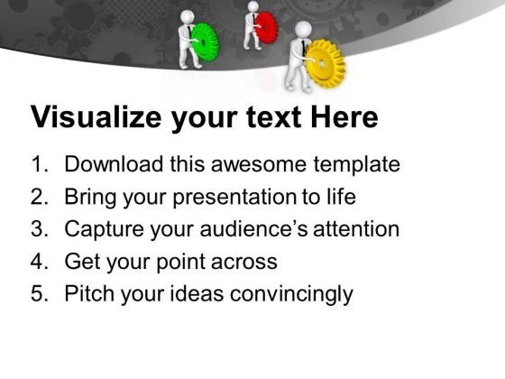 3d Team In Action PowerPoint Templates Ppt Backgrounds For Slides 0713 Slide03