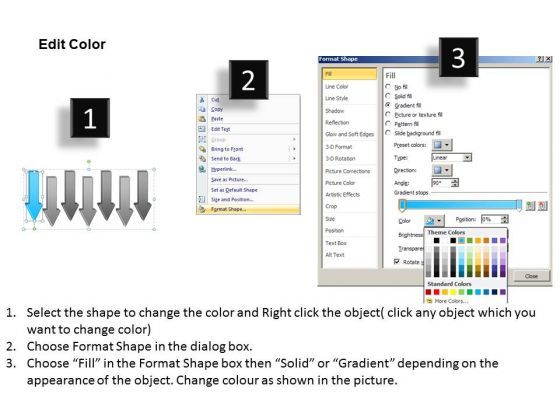 7 Stages Parallel Arrow Program Instructions Plans PowerPoint Templates Slide03