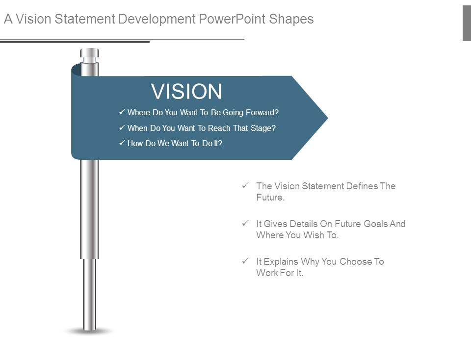 A Vision Statement Development Powerpoint Shapes