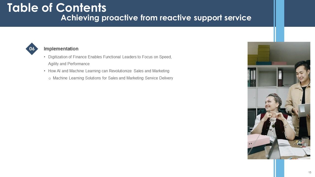 Achieving Proactive From Reactive Support Service Ppt PowerPoint Presentation Complete Deck With Slides Slide15