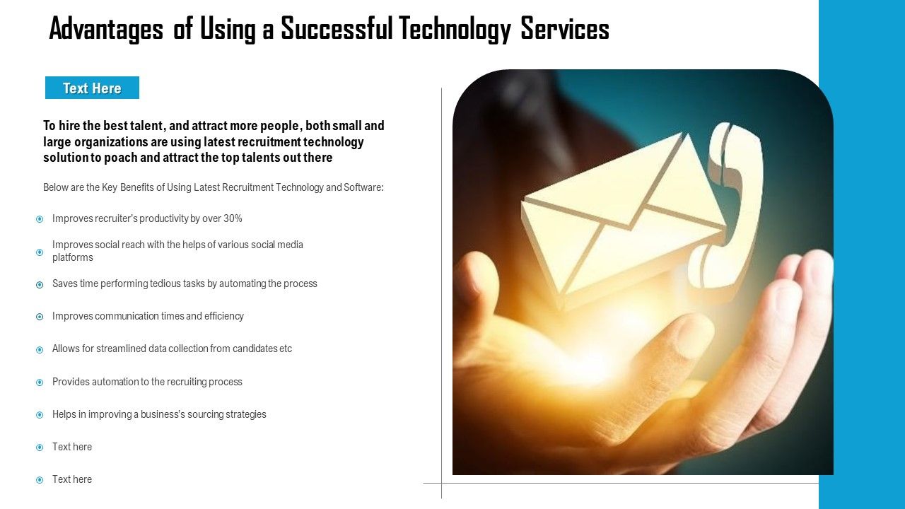 Advantages Of Using A Successful Technology Services Ppt PowerPoint