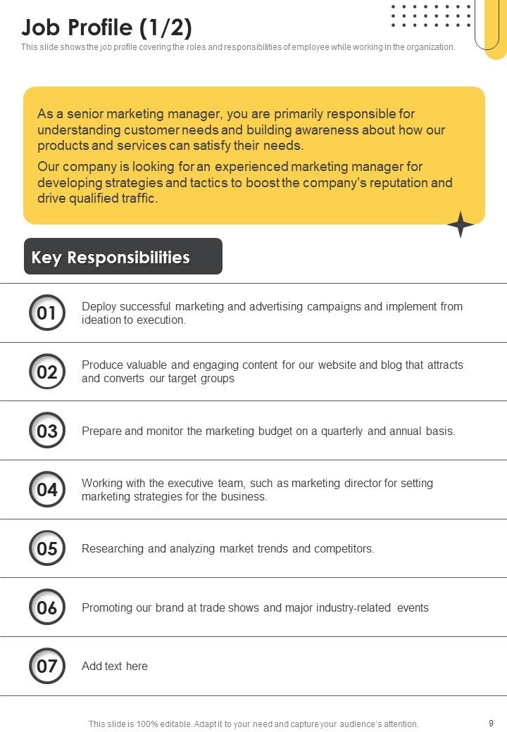 Advertising And Marketing Job Profile Proposal Example Document Report Doc Pdf Ppt Slide09