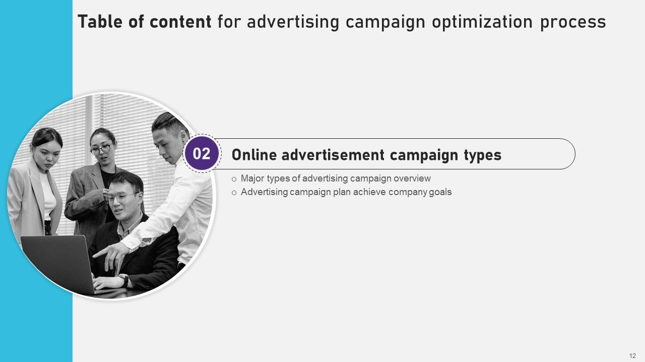 Advertising Campaign Optimization Process Ppt PowerPoint Presentation Complete Deck With Slides Slide12