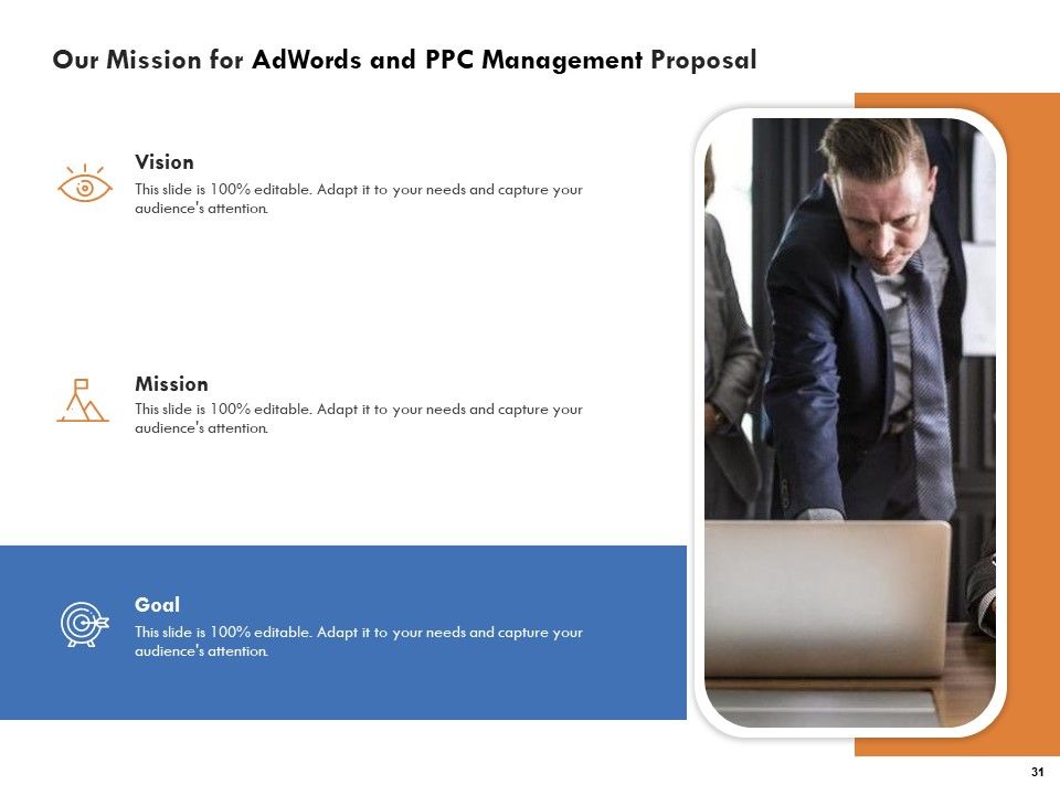 Adwords And PPC Management Proposal Ppt PowerPoint Presentation Complete Deck With Slides Slide31