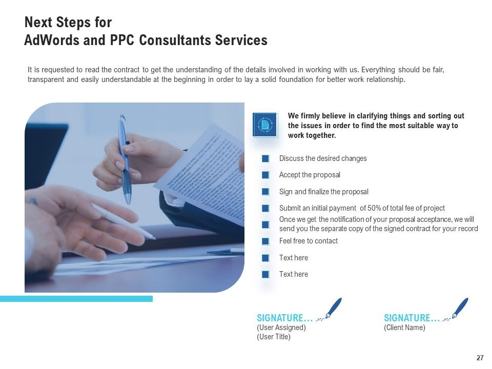Adwords And PPC Management Services Proposal Ppt PowerPoint Presentation Complete Deck With Slides Slide27