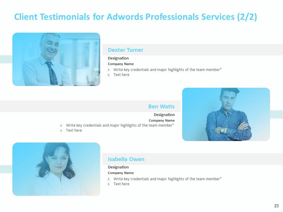 Adwords And PPC Proposal Template Ppt PowerPoint Presentation Complete Deck With Slides Slide23