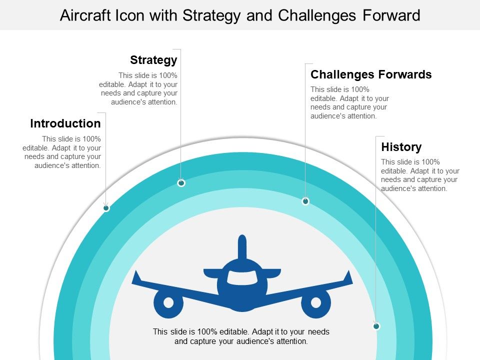 Aircraft_Icon_With_Strategy_And_Challenges_Forward_Ppt_PowerPoint_Presentation_Gallery_Display_PDF_Slide_1.jpg