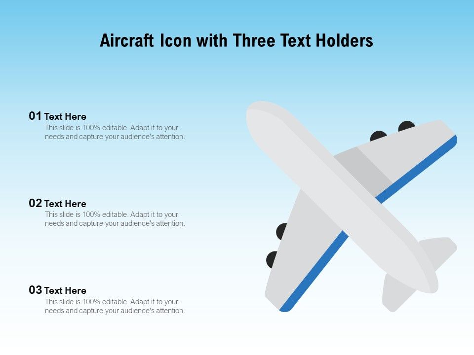 Aircraft_Icon_With_Three_Text_Holders_Ppt_PowerPoint_Presentation_File_Visual_Aids_PDF_Slide_1.jpg