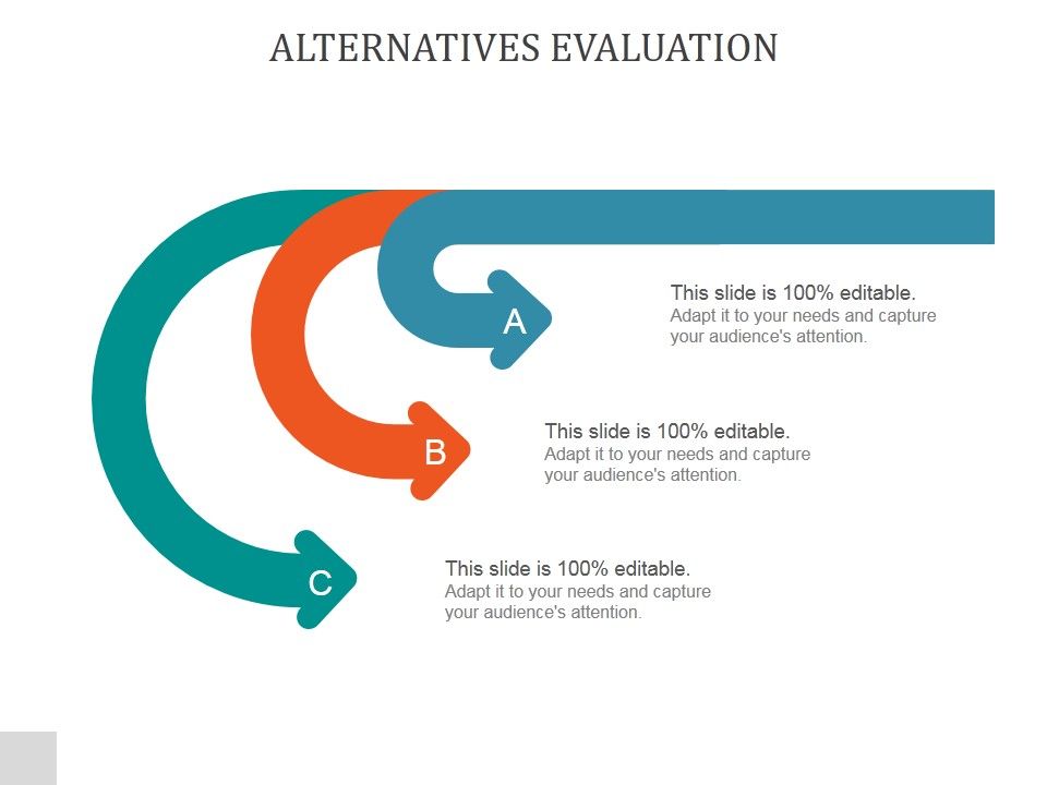 Alternatives Evaluation Ppt PowerPoint Presentation Example File