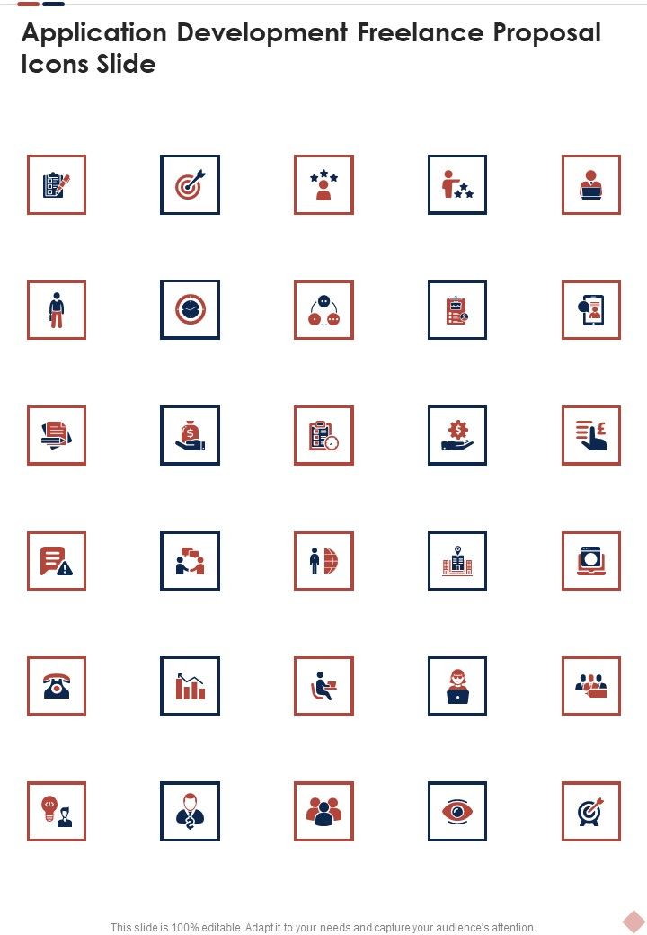 Application Development Freelance Proposal Icons Slide One Pager Sample Example Document Slide01