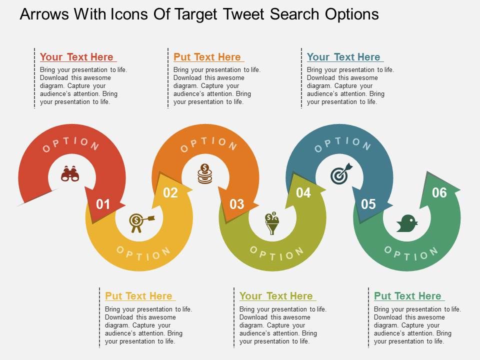 Arrows_With_Icons_Of_Target_Tweet_Search_Options_Powerpoint_Templates_1.jpg