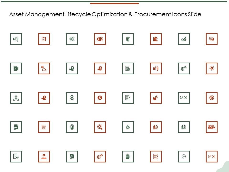 Asset_Management_Lifecycle_Optimization_And_Procurement_Icons_Slide_Summary_PDF_Slide_1.jpg