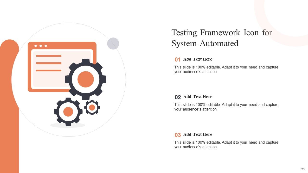 Automated Testing Framework Ppt PowerPoint Presentation Complete Deck With Slides Slide23