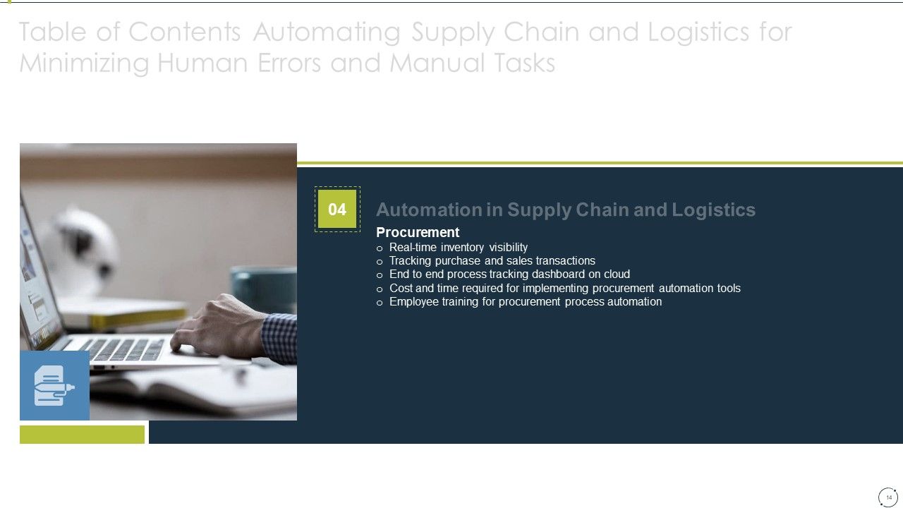 Automating Supply Chain And Logistics For Minimizing Human Errors And Manual Tasks Ppt PowerPoint Presentation Complete Deck With Slides Slide14