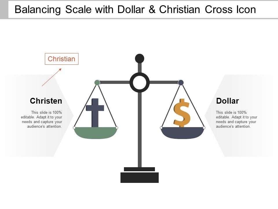 Balancing_Scale_With_Dollar_And_Christian_Cross_Icon_Ppt_PowerPoint_Presentation_Visual_Aids_Ideas_Slide_1.jpg
