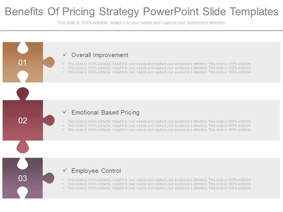 Benefits Of Pricing Strategy Powerpoint Slide Templates