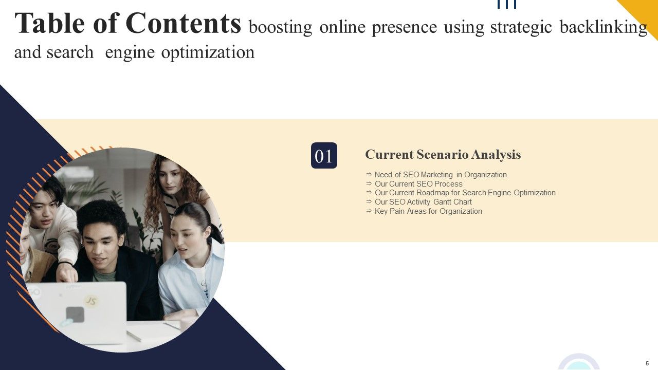 Boosting Online Presence Using Strategic Backlinking And Search Engine Optimization Ppt PowerPoint Presentation Complete Deck With Slides Slide05