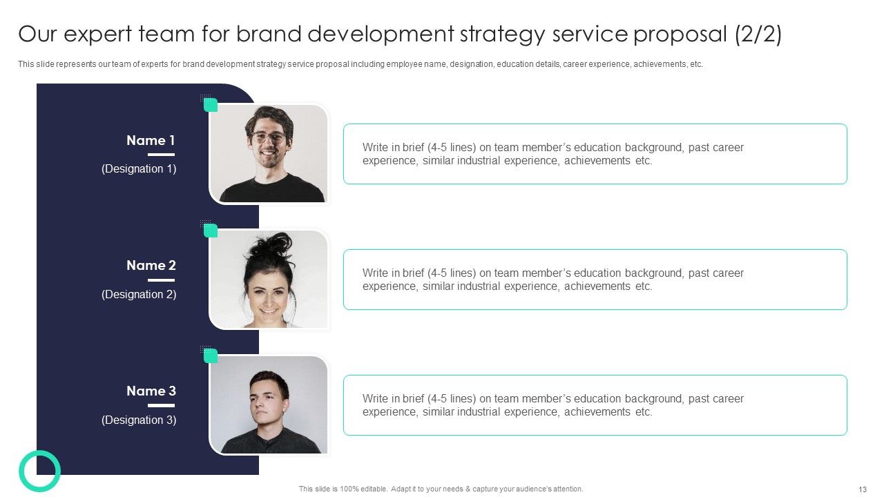 Brand Development Strategy Service Proposal Ppt PowerPoint Presentation Complete Deck With Slides Slide13