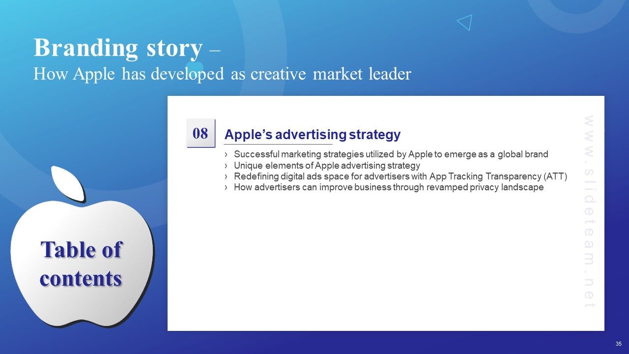 Branding Story How Apple Has Developed As Creative Market Leader Ppt PowerPoint Presentation Complete Deck With Slides Slide35