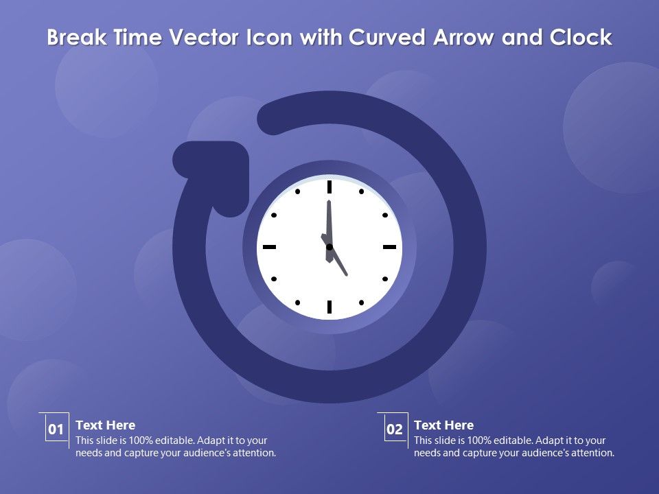 Break_Time_Vector_Icon_With_Curved_Arrow_And_Clock_Ppt_PowerPoint_Presentation_File_Design_Templates_PDF_Slide_1.jpg