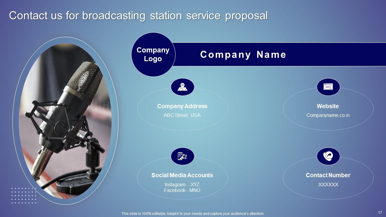 Broadcasting Station Service Proposal Ppt PowerPoint Presentation Complete Deck With Slides Slide17
