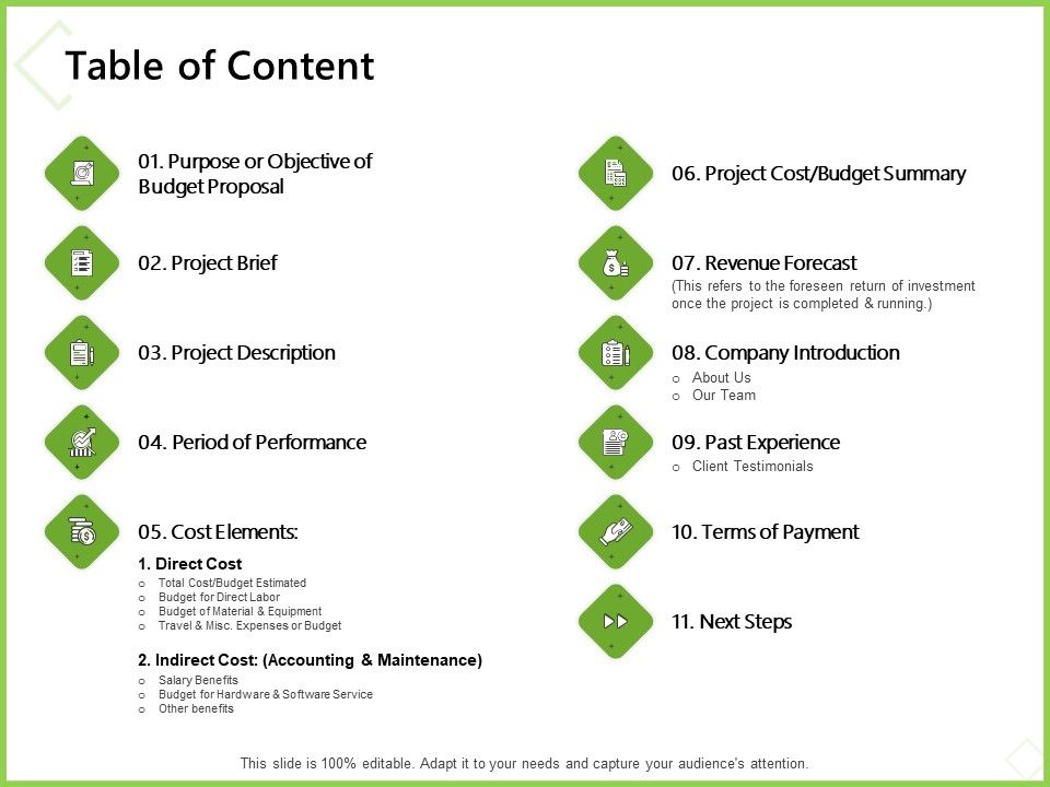 Budget_Cost_Project_Plan_Table_Of_Content_Ppt_Icon_Guidelines_PDF_Slide_1.jpg