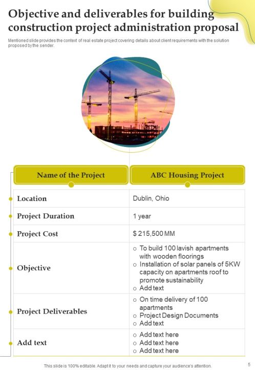 Building Construction Project Administration Proposal Example Document Report Doc Pdf Ppt Slide05