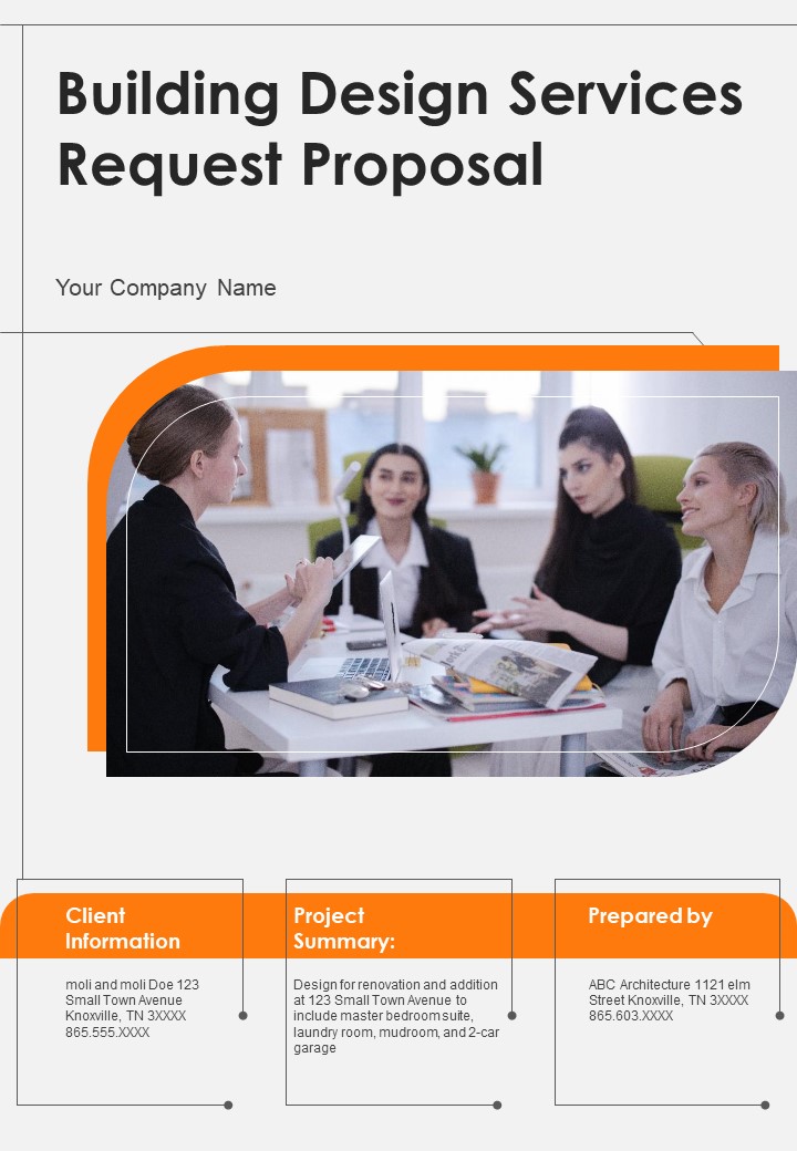 Building Design Services Request Proposal Example Document Report Doc Pdf Ppt Slide01