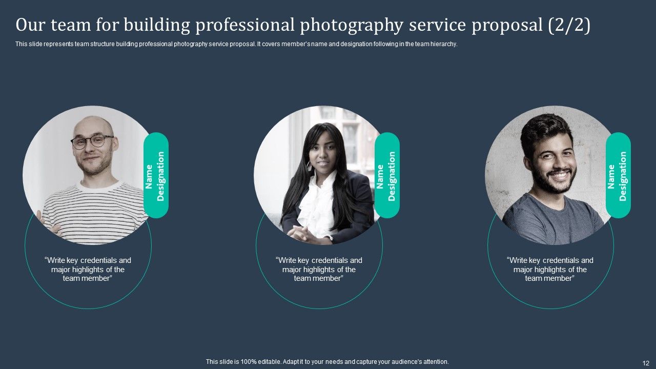 Building Professional Photography Service Proposal Ppt PowerPoint Presentation Complete Deck With Slides Slide12