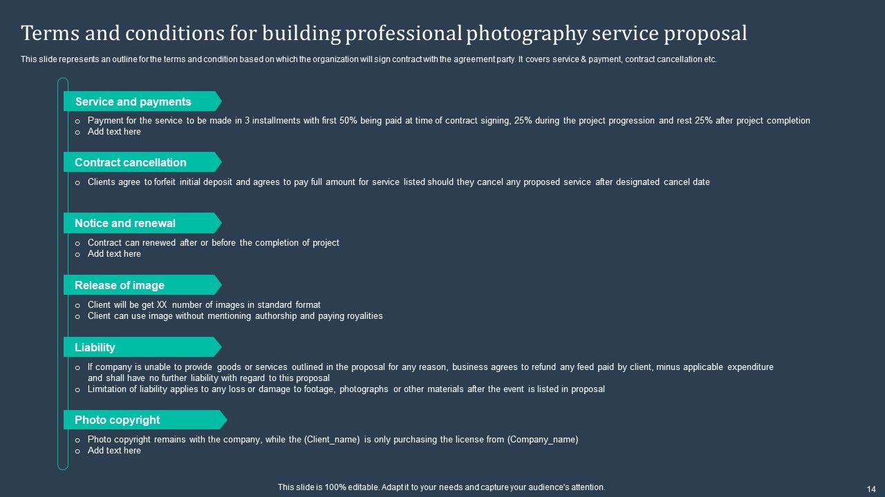 Building Professional Photography Service Proposal Ppt PowerPoint Presentation Complete Deck With Slides Slide14