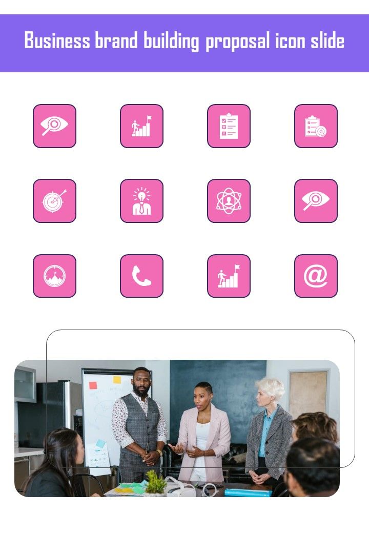 Business Brand Building Proposal Icon Slide One Pager Sample Example Document Slide01