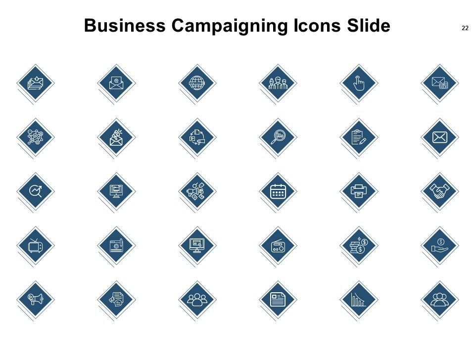Business Campaigning Ppt PowerPoint Presentation Complete Deck With Slides Slide22