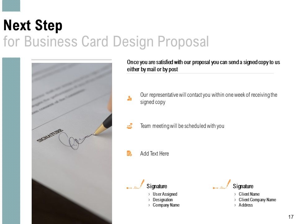 Business Card Design Proposal Ppt PowerPoint Presentation Complete Deck With Slides Slide17